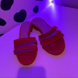 Red Strappy Sandals